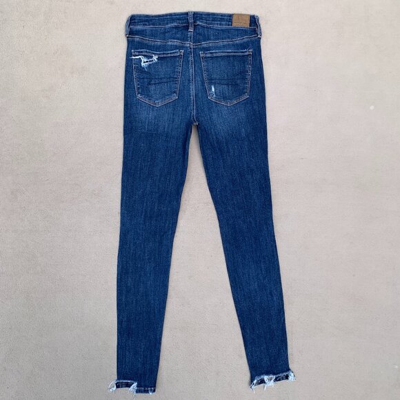 American Eagle Outfitters Next Level Stretch Distressed Super Hi-Rise Jeggings - Picture 7 of 15